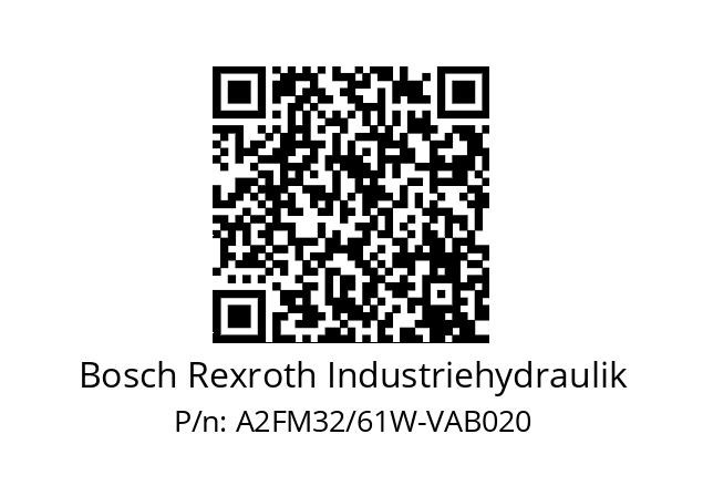   Bosch Rexroth Industriehydraulik A2FM32/61W-VAB020