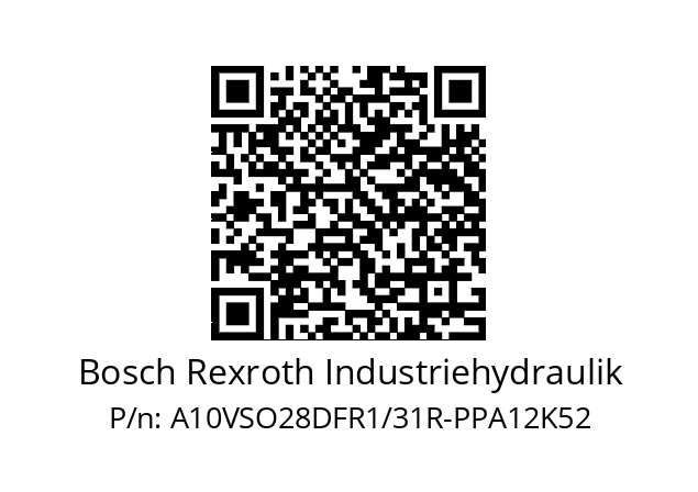   Bosch Rexroth Industriehydraulik A10VSO28DFR1/31R-PPA12K52