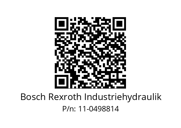   Bosch Rexroth Industriehydraulik 11-0498814