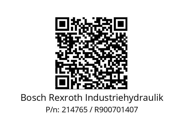   Bosch Rexroth Industriehydraulik 214765 / R900701407