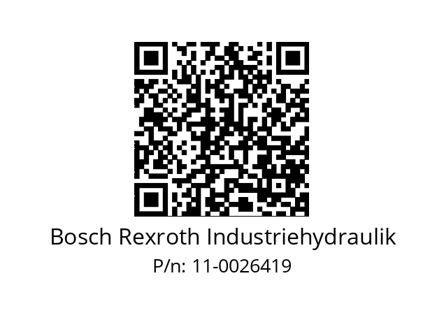   Bosch Rexroth Industriehydraulik 11-0026419