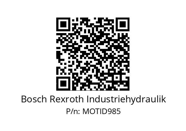   Bosch Rexroth Industriehydraulik MOTID985