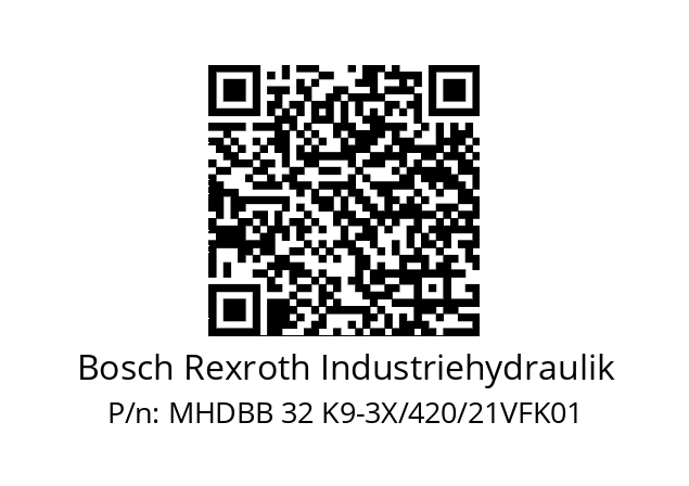   Bosch Rexroth Industriehydraulik MHDBB 32 K9-3X/420/21VFK01