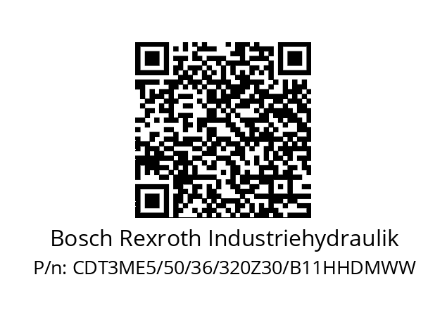   Bosch Rexroth Industriehydraulik CDT3ME5/50/36/320Z30/B11HHDMWW