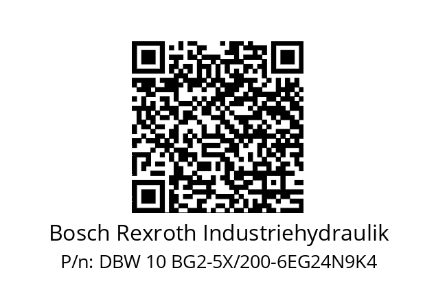   Bosch Rexroth Industriehydraulik DBW 10 BG2-5X/200-6EG24N9K4