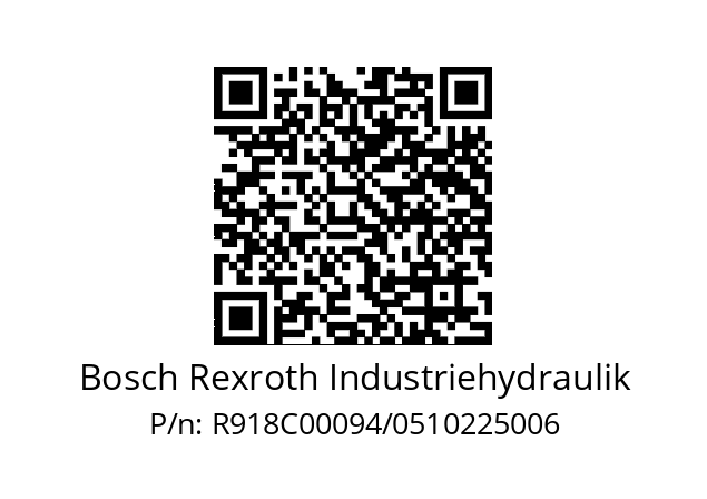   Bosch Rexroth Industriehydraulik R918C00094/0510225006