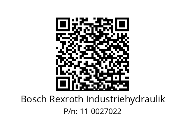 Axial piston pump  Bosch Rexroth Industriehydraulik 11-0027022