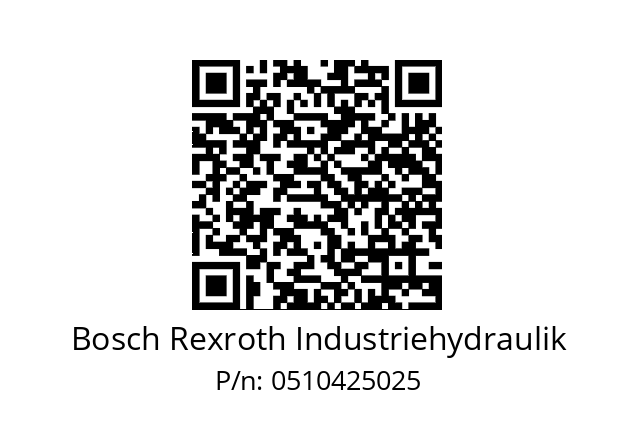   Bosch Rexroth Industriehydraulik 0510425025