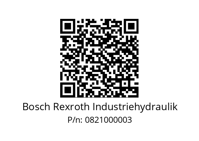   Bosch Rexroth Industriehydraulik 0821000003