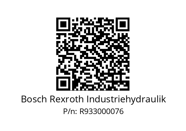   Bosch Rexroth Industriehydraulik R933000076