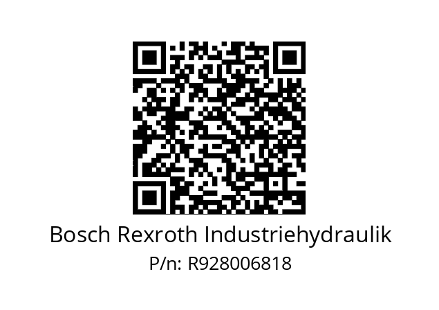   Bosch Rexroth Industriehydraulik R928006818