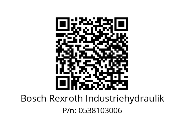   Bosch Rexroth Industriehydraulik 0538103006