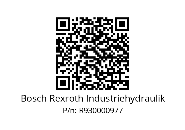   Bosch Rexroth Industriehydraulik R930000977