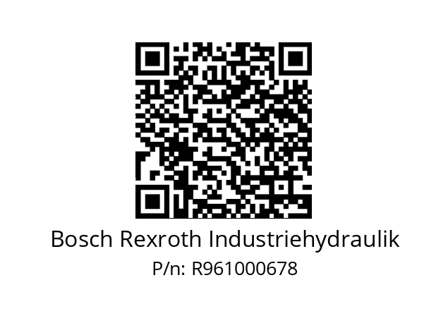   Bosch Rexroth Industriehydraulik R961000678