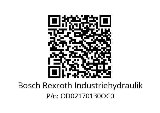   Bosch Rexroth Industriehydraulik OD02170130OC0