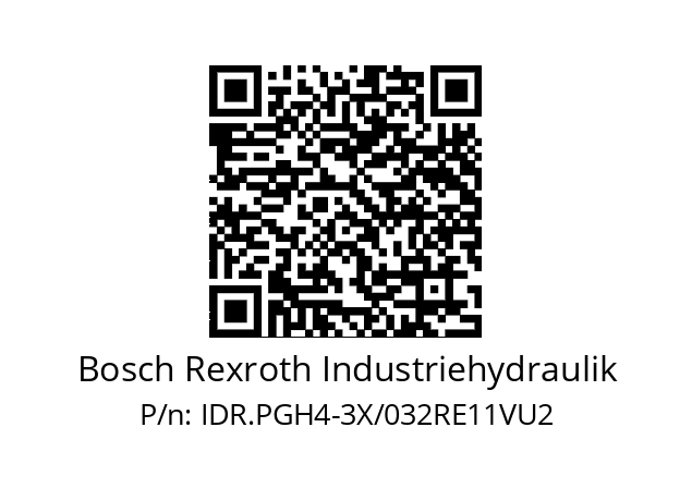   Bosch Rexroth Industriehydraulik IDR.PGH4-3X/032RE11VU2