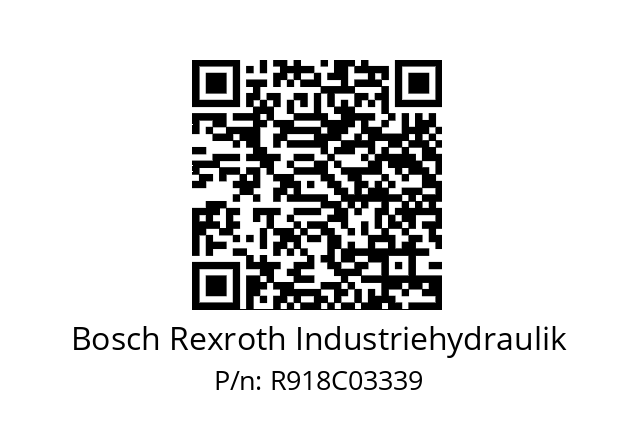   Bosch Rexroth Industriehydraulik R918C03339