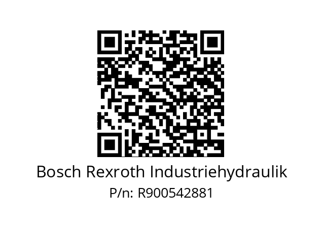   Bosch Rexroth Industriehydraulik R900542881