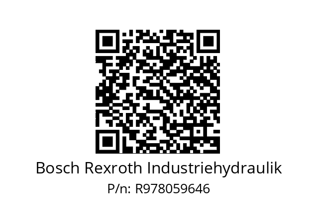   Bosch Rexroth Industriehydraulik R978059646