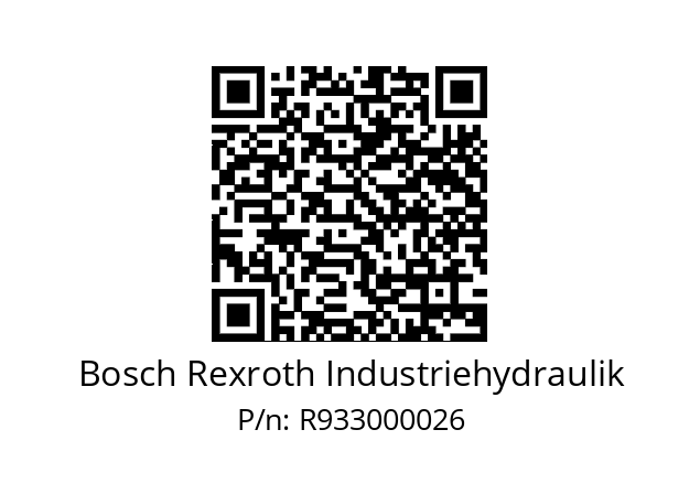   Bosch Rexroth Industriehydraulik R933000026