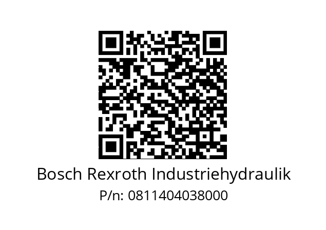   Bosch Rexroth Industriehydraulik 0811404038000