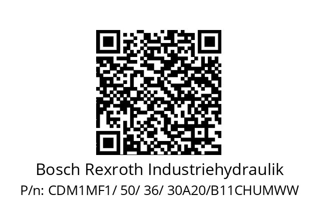   Bosch Rexroth Industriehydraulik CDM1MF1/ 50/ 36/ 30A20/B11CHUMWW