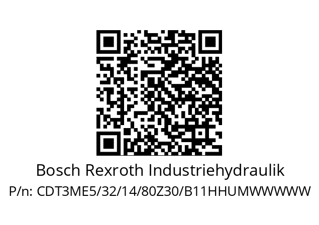   Bosch Rexroth Industriehydraulik CDT3ME5/32/14/80Z30/B11HHUMWWWWW