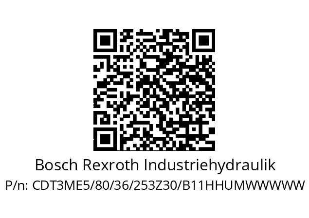   Bosch Rexroth Industriehydraulik CDT3ME5/80/36/253Z30/B11HHUMWWWWW