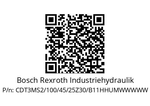   Bosch Rexroth Industriehydraulik CDT3MS2/100/45/25Z30/B11HHUMWWWWW