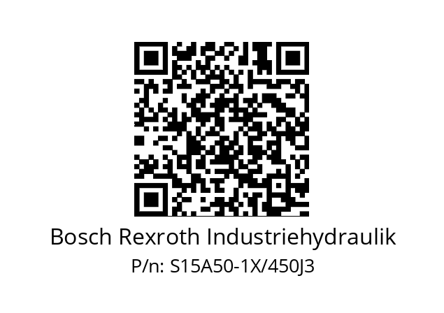   Bosch Rexroth Industriehydraulik S15A50-1X/450J3