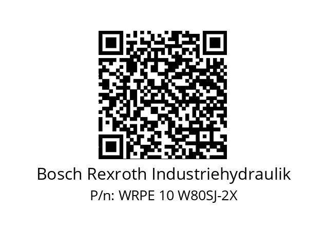   Bosch Rexroth Industriehydraulik WRPE 10 W80SJ-2X