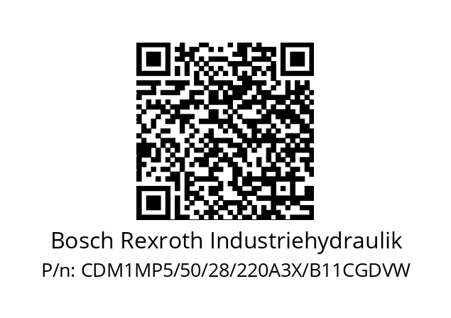   Bosch Rexroth Industriehydraulik CDM1MP5/50/28/220A3X/B11CGDVW