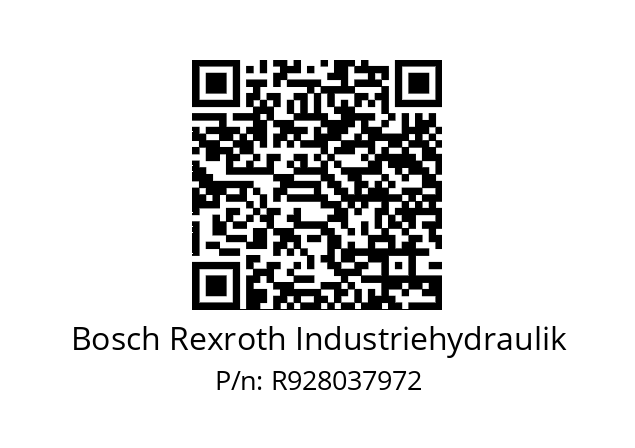   Bosch Rexroth Industriehydraulik R928037972