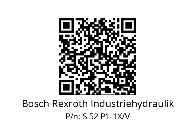   Bosch Rexroth Industriehydraulik S 52 P1-1X/V