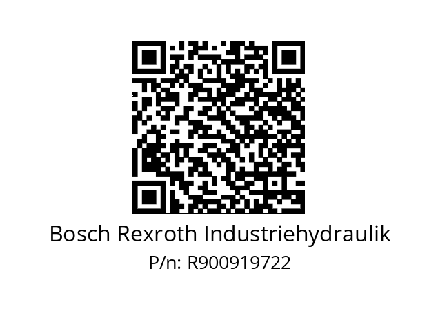   Bosch Rexroth Industriehydraulik R900919722