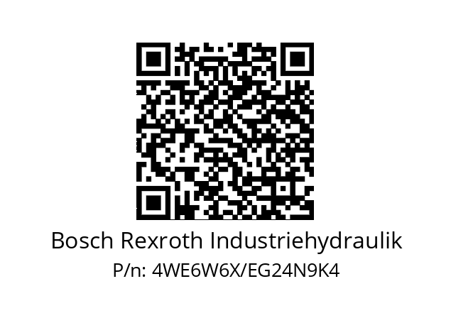   Bosch Rexroth Industriehydraulik 4WE6W6X/EG24N9K4