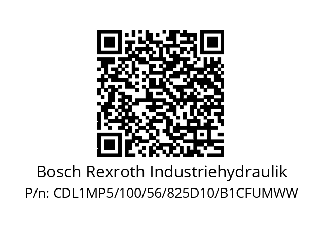   Bosch Rexroth Industriehydraulik CDL1MP5/100/56/825D10/B1CFUMWW