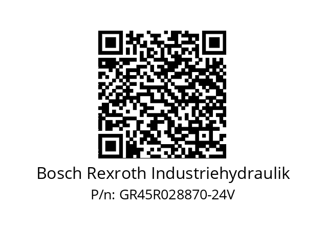   Bosch Rexroth Industriehydraulik GR45R028870-24V