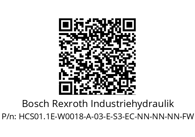   Bosch Rexroth Industriehydraulik HCS01.1E-W0018-A-03-E-S3-EC-NN-NN-NN-FW