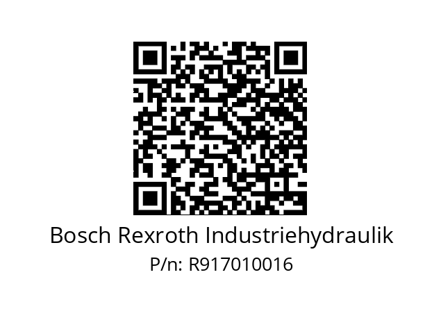   Bosch Rexroth Industriehydraulik R917010016