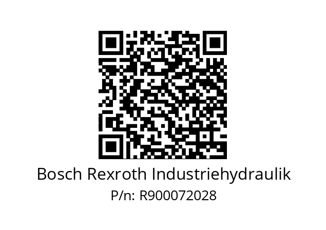   Bosch Rexroth Industriehydraulik R900072028