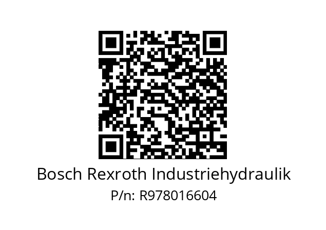   Bosch Rexroth Industriehydraulik R978016604