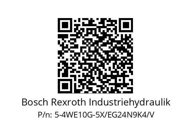   Bosch Rexroth Industriehydraulik 5-4WE10G-5X/EG24N9K4/V