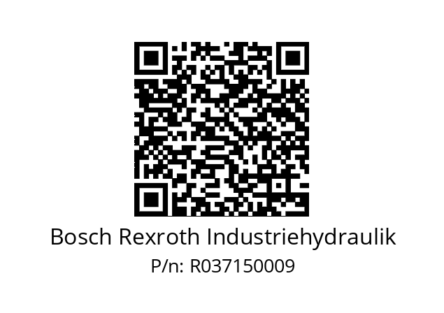   Bosch Rexroth Industriehydraulik R037150009