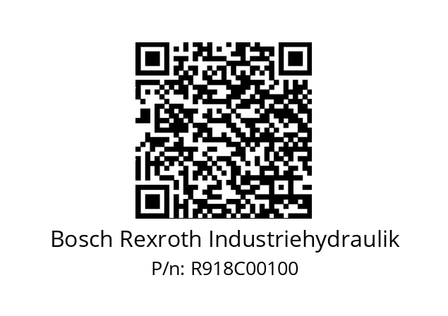   Bosch Rexroth Industriehydraulik R918C00100