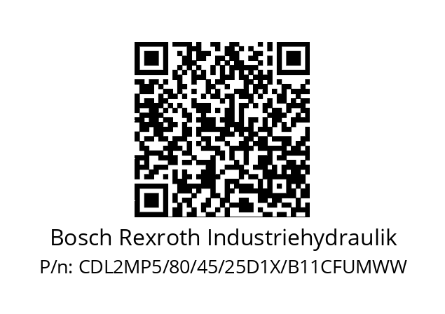   Bosch Rexroth Industriehydraulik CDL2MP5/80/45/25D1X/B11CFUMWW