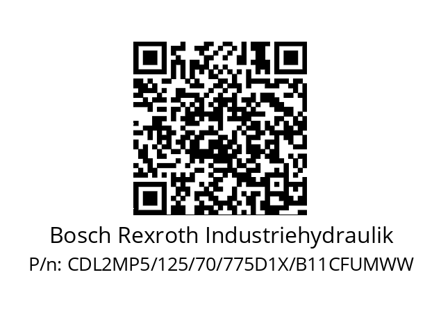   Bosch Rexroth Industriehydraulik CDL2MP5/125/70/775D1X/B11CFUMWW