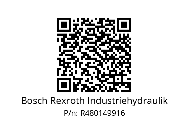   Bosch Rexroth Industriehydraulik R480149916