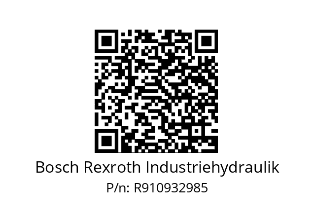   Bosch Rexroth Industriehydraulik R910932985