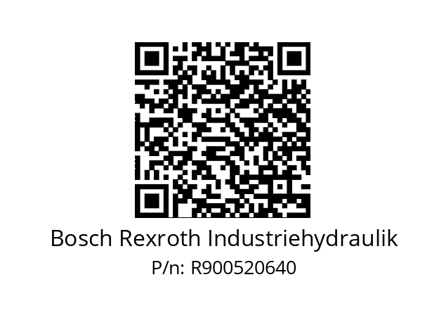   Bosch Rexroth Industriehydraulik R900520640